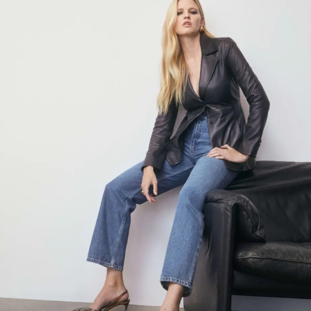 Veda Bowery Leather Blazer